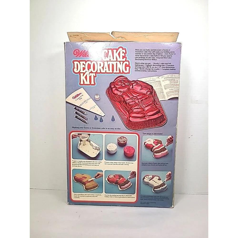 Wilton Cake Decorating Kit Santa Snowman Christmas Vintage 1978 Pan Only